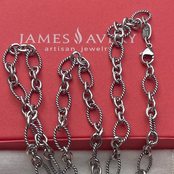 James Avery oval  twisted wire necklace - Picture 4 of 7